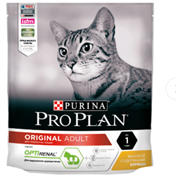 PRO PLAN Original Курица, сухой корм для кошек, 400г - фото 7559