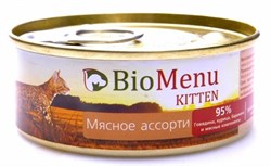 Bio Menu Kitten мясное ассорти д/котят 100 г - фото 9443