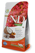N&D беззерновой сухой корм для кошек при пищевой непереносимости. Сельдь, киноа, кокос и куркума, 300 гр