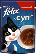 FELIX Суп с говядиной для кошек, 48 гр