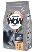 AlphaPet WOW сухой корм для стерилизованных кошек, цыпленок, 1,5 кг