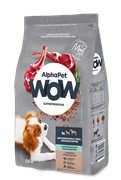 AlphaPet WOW Superpremium сухой корм для взрослых собак мелких пород с чувствительным пищеварением, с ягненком и бурым рисом, 900 гр