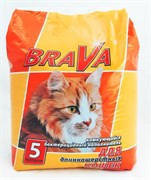 Brava 5 л комкующийся для длинношерстных кошек оранж