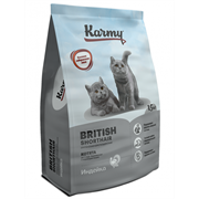 Karmy Kitten Британская Индейка, сухой корм для котят породы Британская Короткошерстная, 1,5 кг
