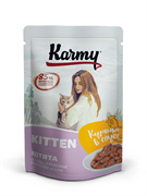Karmy Kitten Курица в соусе, влажный корм для котят, 80 г