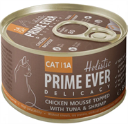 Prime Ever Delicacy Цыпленок и тунец, влажный корм для кошек, 80 г ж/б