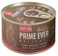 Prime Ever Delicacy Тунец и креветки, влажный корм для кошек, 80 г ж/б