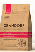 Grandorf ADULT MEDIUM & MAXI ягненок с индейкой, сухой корм для взрослых собак средних и крупных пород, 1 кг
