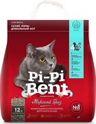 Pi-Pi-Bent Морской бриз, комкующийся наполнитель для кошачьего туалета 12 л