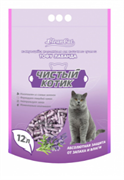Чистый Котик Тофу лаванда наполнитель для кошачьего туалета 12 л