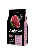 AlphaPet Superpremium сухой корм для щенков средних пород, с говядиной и рисом, 2 кг