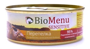 Bio Menu sensitive Перепелка д/кошек 100 г