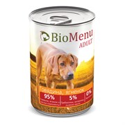 BioMenu Adult влажный корм для взрослых собак, с говядиной и ягненком, ж/б 410 гр
