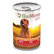 BioMenu Light влажный корм для взрослых собак с индейкой и коричневым рисом, 410 гр