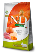 N&D Беззерновой полнорационный беззерновой сухой корм для взрослых собак мелких пород, кабан, тыква и яблоко,  2,5 кг